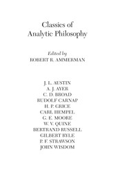Classics of Analytic Philosophy (Hackett Classics)