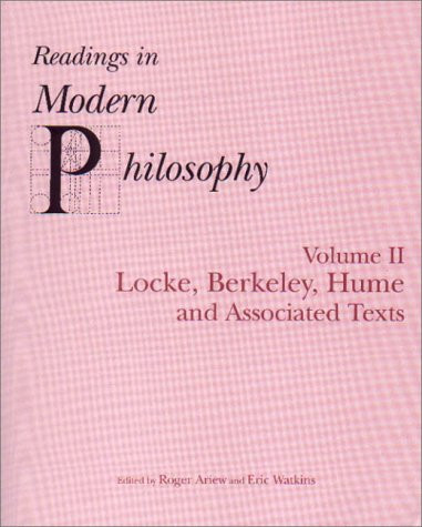 Readings In Modern Philosophy Volume 2: Locke Berkeley Hume and