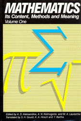 Mathematics Its Content Methods and Meaning Vol. 1