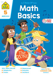 School Zone - Math Basics 5 Workbook - 64 Pages Ages 10 to 11 5th