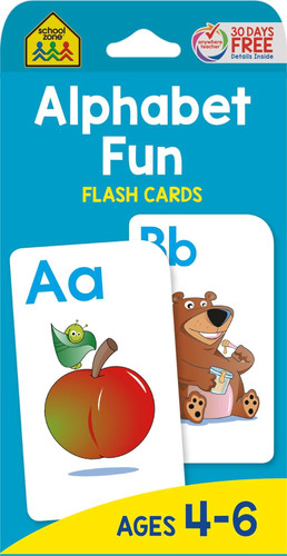 School Zone - Alphabet Fun Flash Cards - Ages 4 to 6 Preschool to