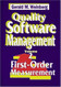 Quality Software Management: First-Order Measurement