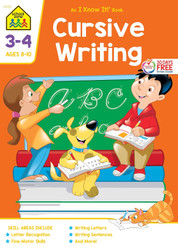 School Zone - Cursive Writing Workbook - 32 Pages Ages 8 to 10 3rd