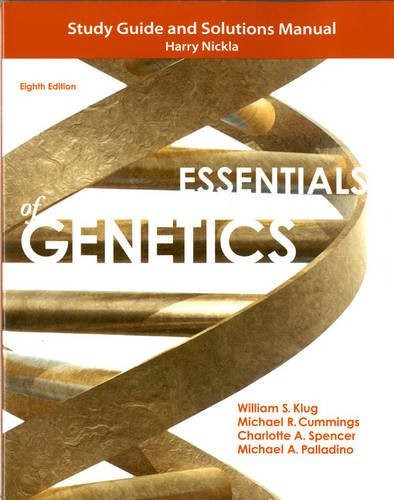 Study Guide And Solutions Manual For Essentials Of Genetics