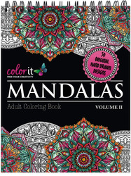 Mandalas II Adult Coloring Book - Features 50 Original Hand Drawn