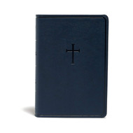 KJV Everyday Study Bible Navy Cross LeatherTouch Black Letter Pure