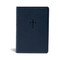 KJV Everyday Study Bible Navy Cross LeatherTouch Black Letter Pure