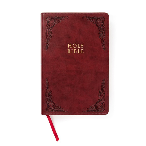 CSB Large Print Personal Size Reference Bible Burgundy LeatherTouch