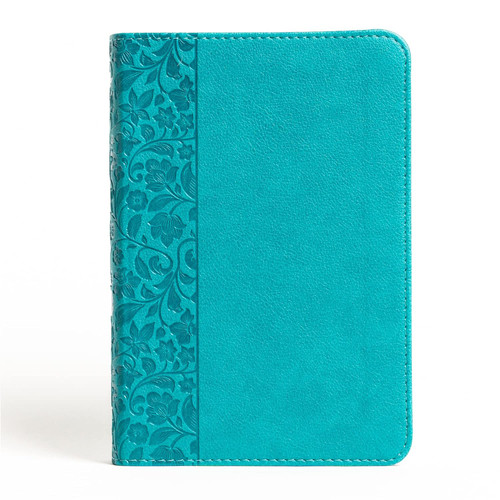 NASB Compact Reference Bible Teal LeatherTouch Red Letter