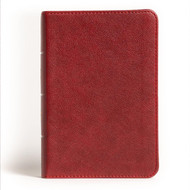 NASB Compact Reference Bible Burgundy LeatherTouch Red Letter