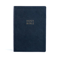CSB Super Giant Print Reference Bible Navy LeatherTouch Red Letter