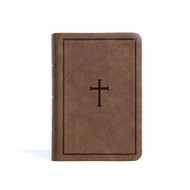 CSB Compact Reference Bible Brown LeatherTouch Red Letter