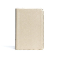 CSB Compact Reference Bible Gold LeatherTouch Red Letter Presentation