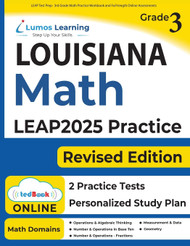 LEAP Test Prep: 3rd Grade Math Practice Workbook and Full-length
