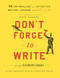 Don't Forget to Write for the Secondary Grades: 50 Enthralling and