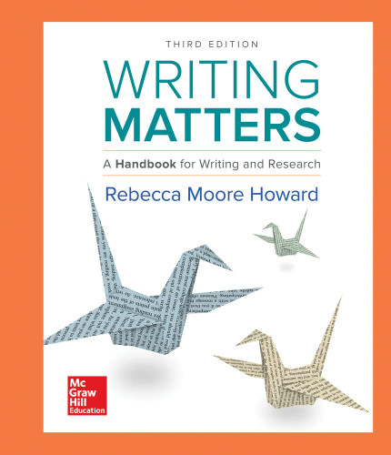 Writing Matters: A Handbook for Writing and Research