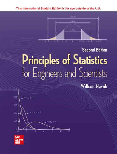 Principles of Statistics for Engineers and Scientists