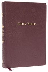 KJV Study Bible Large Print Bonded Leather Burgundy Thumb Indexed Red