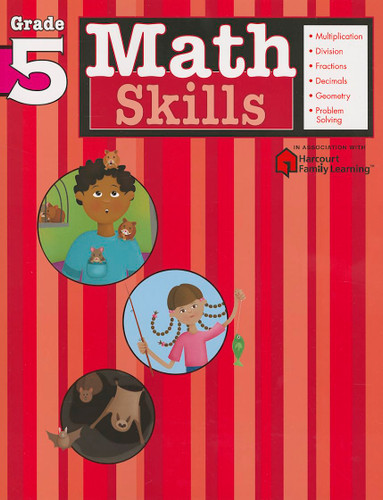 Math Skills: Grade 5 (Flash Kids Harcourt Family Learning)