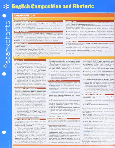 English Composition and Rhetoric SparkCharts (Volume 12)