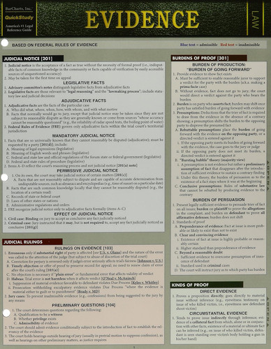 Evidence (Barcharts Quickstudy: Law)