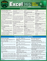 Microsoft Excel 365 Tips & Tricks - 2019: A Quickstudy Laminated