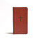 CSB Single-Column Pocket New Testament Brown LeatherTouch Red Letter