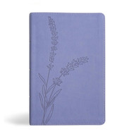 KJV Personal Size Giant Print Bible Lavender LeatherTouch Indexed Red