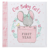 Christian Art Gifts Girl Baby Book of Memories Pink Keepsake Photo