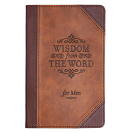 Wisdom From The Word For Men Devotional Brown Vegan Leather