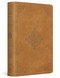 Large Print Bible (TruTone Nubuck Caramel Fleur-de-lis Design)