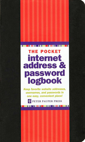 Pocket-Sized Internet Address & Password Logbook