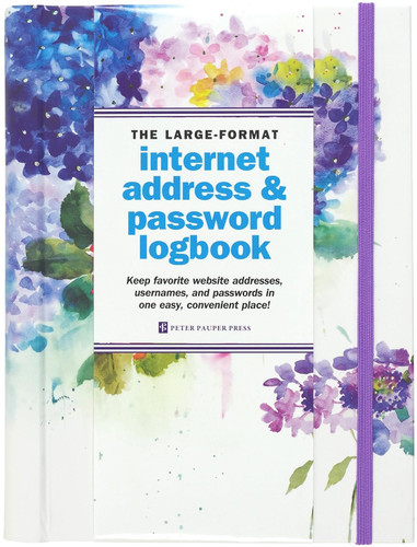 Hydrangeas Large-format Internet Address & Password Logbook