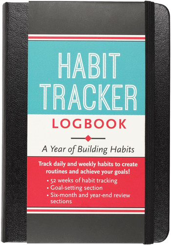 Habit Tracker Logbook (with removable cover band for privacy)