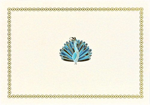 Peacock Note Cards (14 cards 15 self-sealing envelopes)