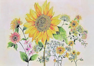 Watercolor Sunflower Note Cards