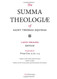 The Summa Theologiae Of St. Thomas Aquinas: Latin-English Edition