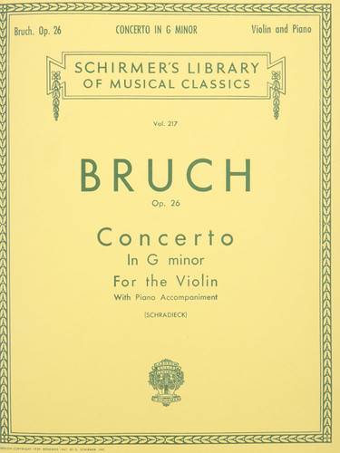 Concerto In G Minor for the Violin and Piano Op26