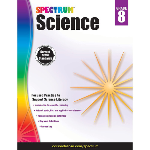 Spectrum 8th Grade Science Workbooks Ages 13 to 14 Grade 8 Science