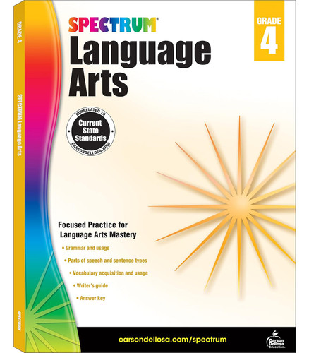 Spectrum Language Arts Grade 4 Ages 9 to 10 4th Grade Language Arts
