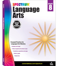 Spectrum Grade 8 Language Arts Workbook Ages 13-14 Parts of Speech