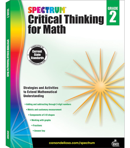 Spectrum 2nd Grade Critical Thinking Math Workbook Ages 7 to 8 Second