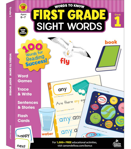 Words to Know Sight Words Workbook for First Grade Reading Activities