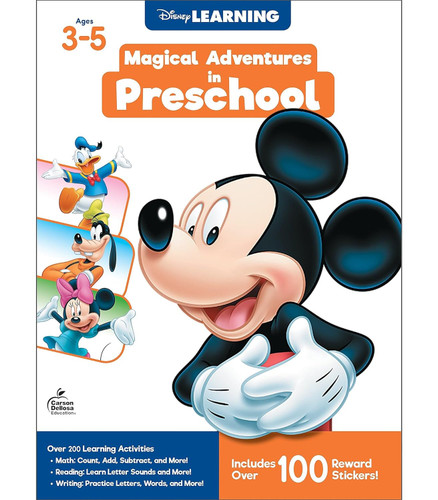 Disney Learning Magical Adventures in Preschool Workbook PreK Math