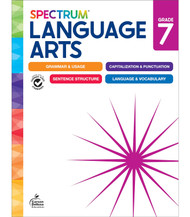 Spectrum 7th Grade Language Arts Workbook Middle Grade Books Covering