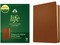 Life Application Study Bible Genuine Leather Brown Red Letter) - NLT