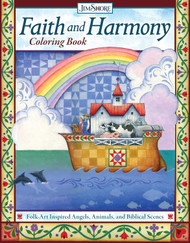 Faith and Harmony Coloring Book: Folk-Art Inspired Angels Animals and