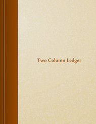Two Column Ledger: 8.5" X 11" 105 pages