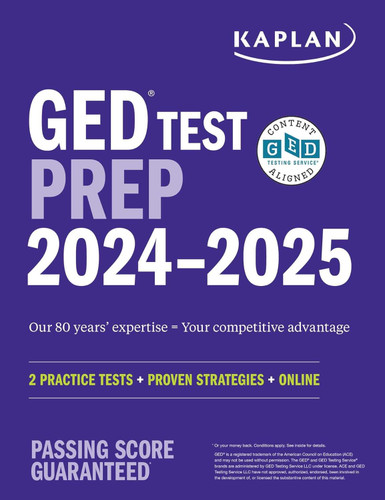 GED Test Prep 2024-2025: 2 Practice Tests