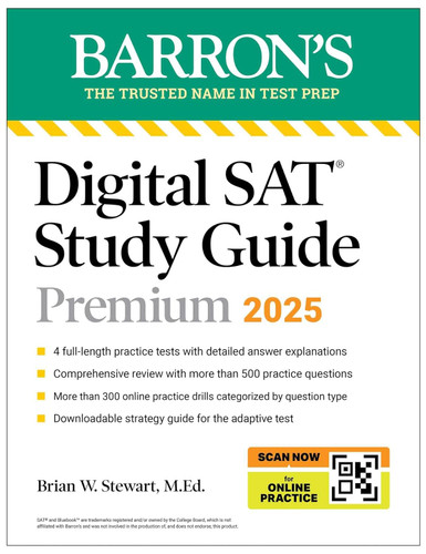 Digital SAT Study Guide Premium 2025: 4 Practice Tests